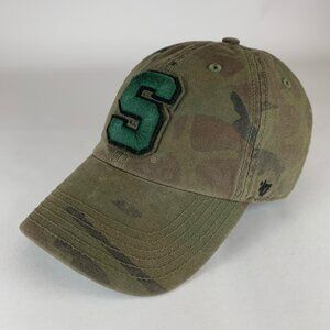 Michigan State Spartans NCAA Green Camo 47 Brand OHT Strapback Adjustable Hat